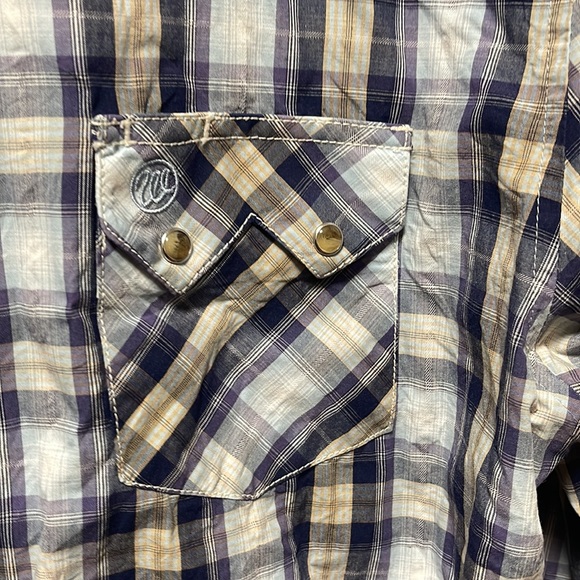 Wrangler long sleeve snap collared shirt WPL 6428 - Picture 3 of 7